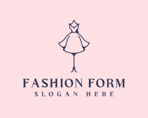 Elegant Fashion Dress Mannequin logo design