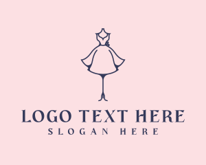 Elegant Fashion Dress Mannequin Logo
