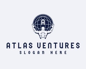 Atlas - Globe Atlas Man logo design