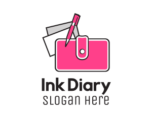 Diary - Wallet Pen & Paper logo design