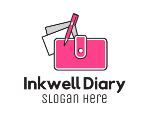 Diary - Wallet Pen & Paper logo design