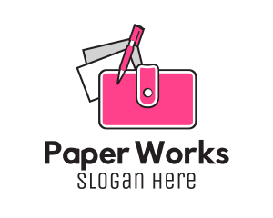 Paper - Wallet Pen & Paper logo design