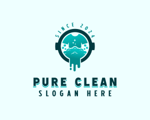 Tshirt Laundry Cleaning logo design