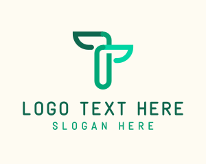 Letter T - Organic Healthy Fresh Grocery logo design