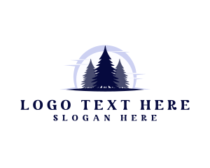 Sun - Nature Forest Tree logo design