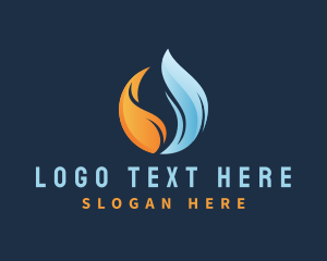 Sustainable Energy - Heat Cold Gas Flame logo design