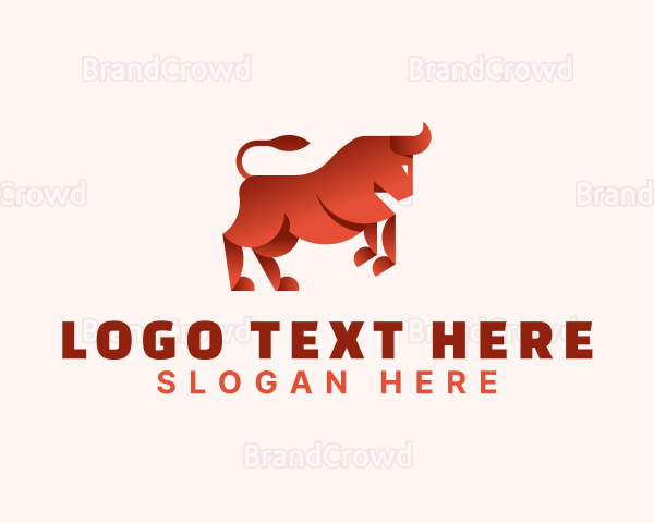 Wild Bull Animal Logo