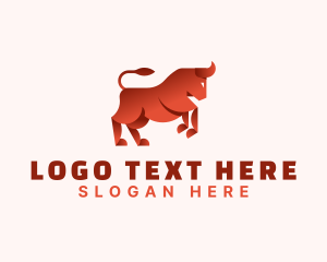Advertising - Wild Bull Animal logo design