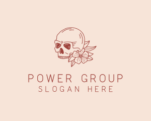 Calavera Flower Skull Logo