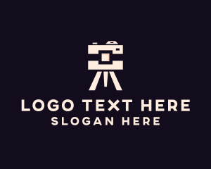 Lens - Camera Tripod Photographer logo design