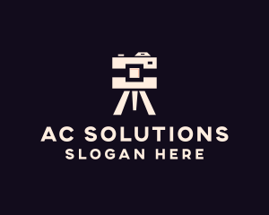 Camera Tripod Photographer logo design