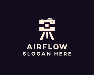 Camera Tripod Photographer logo design