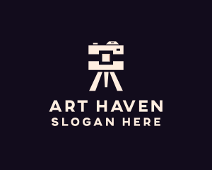 Camera Tripod Photographer logo design