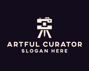 Camera Tripod Photographer logo design