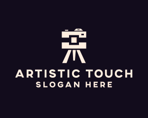 Camera Tripod Photographer logo design