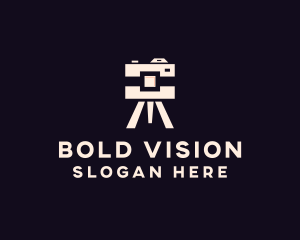 Camera Tripod Photographer logo design