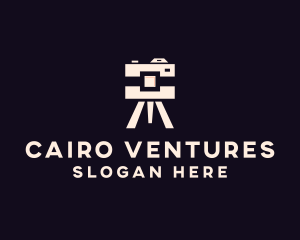 Camera Tripod Photographer logo design