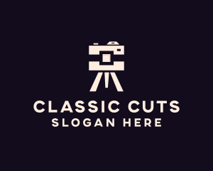 Camera Tripod Photographer logo design