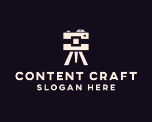 Blogging - Camera Tripod Photographer logo design