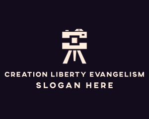 Camera Tripod Photographer logo design