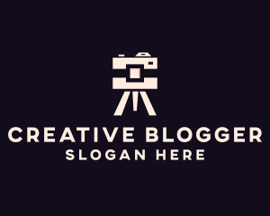 Blogger - Camera Tripod Photographer logo design