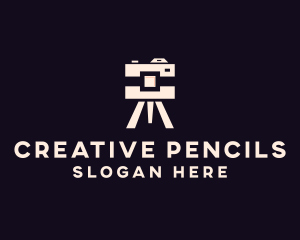 Camera Tripod Photographer logo design