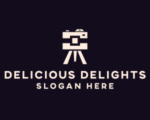 Camera Tripod Photographer logo design