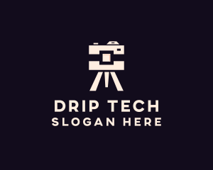 Camera Tripod Photographer logo design