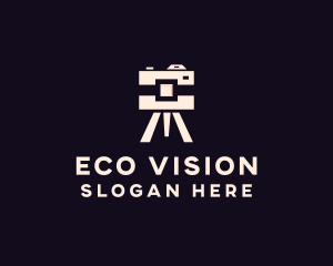 Camera Tripod Photographer logo design