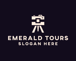 Camera Tripod Photographer logo design