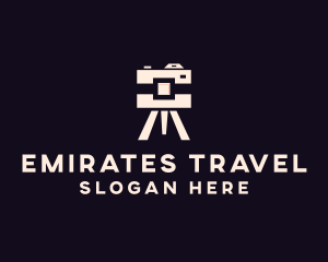 Camera Tripod Photographer logo design