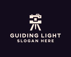 Camera Tripod Photographer logo design