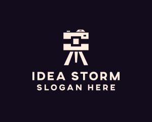 Camera Tripod Photographer logo design