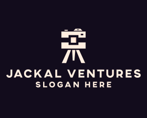 Camera Tripod Photographer logo design