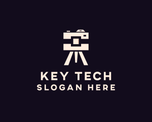 Camera Tripod Photographer logo design