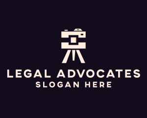 Camera Tripod Photographer logo design