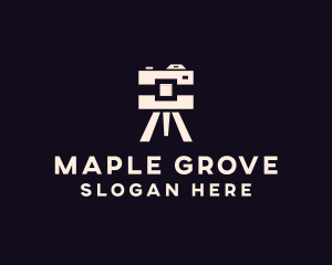 Camera Tripod Photographer logo design