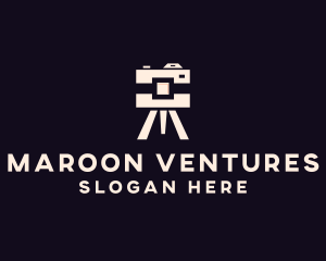 Camera Tripod Photographer logo design