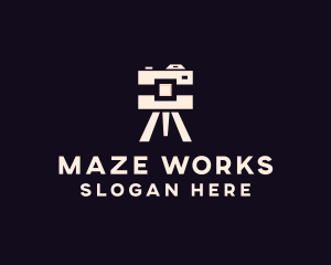 Camera Tripod Photographer logo design