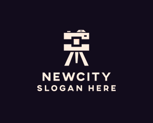 Camera Tripod Photographer logo design