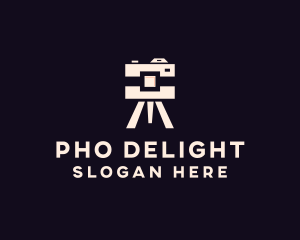 Camera Tripod Photographer logo design