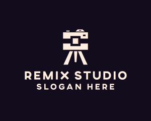 Camera Tripod Photographer logo design