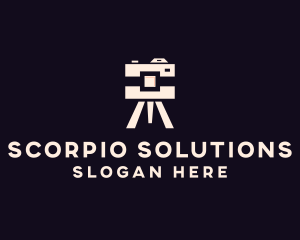 Camera Tripod Photographer logo design