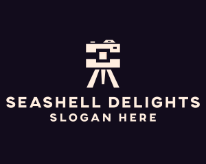 Camera Tripod Photographer logo design