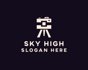 Camera Tripod Photographer logo design