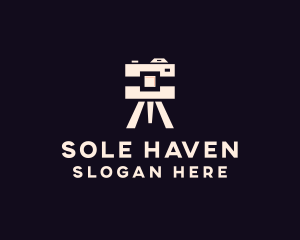 Camera Tripod Photographer logo design