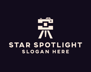 Camera Tripod Photographer logo design