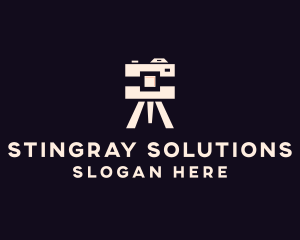 Camera Tripod Photographer logo design