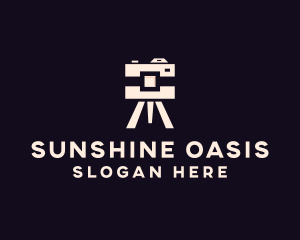 Camera Tripod Photographer logo design