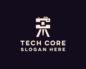 Camera Tripod Photographer logo design